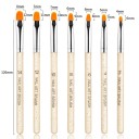 Set van 7 stuks nagelborstels 4-8 mm, 6-12 mm Nylon professionele borstels voor acryl gel nagellak Cosmetische borstels voor schilderen en modelleren 3
