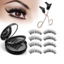 Set van 8 magnetische 3D nepwimpers 17 mm Waterdicht herbruikbaar wimperverlenging met magnetische pincet natuurlijke uitstraling 5