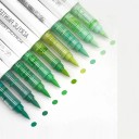 Set van 9 acrylmarkers met penseelpunt Automatisch inktcontrolesysteem Dopaminekleuren voor creatief schilderen en schrijven 7