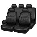 Set van autostoelhoezen voor 5 zitplaatsen 9 stuks Universele gestikte hoezen van kunstleer met PE-schuim voor voor- en achterstoelen 1