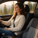 Set van autostoelhoezen voor 5 zitplaatsen 9 stuks Universele hoezen met bandafdruk Polyester Compatibel met airbags in de auto 4