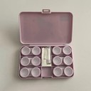Set van contactlensdozen, koffer, plastic, gekleurde doos met meerdere boxen, pincet en applicator voor reizen 2