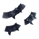 Set van dames choker en armbanden met strik, rekbare kanten set voor hals en pols, elastische accessoire voor dagelijks en feestelijk gebruik 1