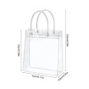 Set van doorzichtige cadeauzakjes 10 stuks 15×13 cm PVC met handvatten en druksluiting voor het inpakken van cadeaus en kleine voorwerpen 2