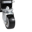 Set van draaibare wielen met rem 160×70×174 mm, zwarte uitvoering, metalen constructie, 4 stuks in de set inclusief schroeven en handschoenen 3