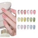 Set van gelnagellakken 6 stuks 15 ml UV LED Semi-transparante uitvoering Voor thuis en salon manicure Nageldecoratie 2