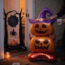 Set van opblaasbare ballonnen 2 stuks Bomen met spinnenweb 105 x 60 cm en pompoen 150 x 70 cm Folieballonnen Zwart en oranje Halloween decoratie 2