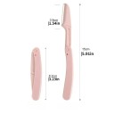 Set van opvouwbare mesjes voor wenkbrauwen 3 stuks gekleurde haartrimmers 15 cm met beschermkap voor het vormen van wenkbrauwen 5