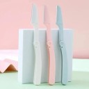 Set van opvouwbare mesjes voor wenkbrauwen 3 stuks gekleurde haartrimmers 15 cm met beschermkap voor het vormen van wenkbrauwen 6