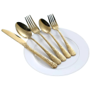 Set van roestvrijstalen bestek Mes vork lepel Elegante gegraveerde handgrepen Tafelbestek Servies voor thuis restaurant 2