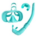 Set van siliconen snorkel 37,5 cm en duikbril 17,5 x 9,5 cm voor volwassenen Draagbare opvouwbare snorkel Snorkel- en duikmasker 4