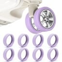 Set van siliconen wielenbeschermers 5,3 x 1,5 cm 8 stuks Beschermhoezen voor meubelwielen Geluidsdempende hoezen voor wielen ter bescherming 4