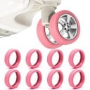 Set van siliconen wielenbeschermers 5,3 x 1,5 cm 8 stuks Beschermhoezen voor meubelwielen Geluidsdempende hoezen voor wielen ter bescherming 3