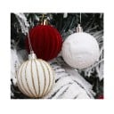 Set variat de 12 bucăți de globuri de Crăciun de 6 cm Nouă decorațiuni diferite Ornamente pentru brad 6 x 6 x 7 cm 2