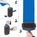 Set von Malerwalzen 8 Stück Multifunktionaler selbstansaugender Walze Eckpinsel und Halter Gewicht 560–750 g Blau Zum Streichen von Wänden und Ecken 2