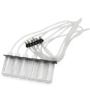 Set voor het testen van de terugstroom van injectoren in koffer 31 x 22 cm voor dieselmotoren common rail met 6 cilinders met maatbekers en adapters 6