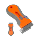 Set voor het verwijderen van lijm 10 messen Oranje handschraper voor etiketten stickers en verfresten van gladde oppervlakken 4
