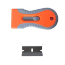Set zur Entfernung von Kleber 10 Klingen Orange Handraspel für Etiketten Aufkleber und Farbreste von glatten Oberflächen 2