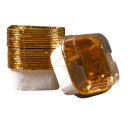 Seta 50 de bucăți de cutii de copt colorate cu capac 9 × 6,5 × 3,5 cm pentru brioșe, budinci și deserturi, copt rezistent fără tavă 10