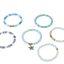 Seta de mărgele din lut cu motivul oceanului, scoici, stele de mare, broaște țestoase, simboluri marine, set din polimer pentru fabricarea bijuteriilor, brățări, coliere, pandantive 2