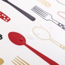 Sets de sous-assiette avec motif de couverts 4 pcs 3