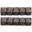 Setti 10 kpl laskentapeliä varten tarkoitettuja noppia 1,6 x 1,6 x 1,6 cm Akryyli Plus Miinus Lautapeleihin ja lasten matematiikan 6