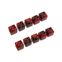 Setti 10 kpl laskentapeliä varten tarkoitettuja noppia 1,6 x 1,6 x 1,6 cm Akryyli Plus Miinus Lautapeleihin ja lasten matematiikan 8