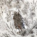 Setti 40 kpl mustavalkoisia tarroja kukka- ja kasvimotiiveilla 7,5 x 17 cm läpinäkyvällä muovitarroilla luovia projekteja varten 4