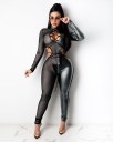 Sexet læderjumpsuit til kvinder B866 7
