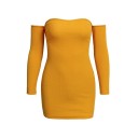 Sexig off-shoulder klänning 7
