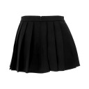 Sexy čierna skladaná mini sukňa pre ženy Krátka áčková sukňa so zipsom Elegantná čierna sukňa na party nočné výlety a módne outfity 3