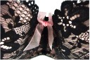 Sexy dames bh met bloemen en strikken - Zwart 5