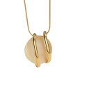 Sferische set halsketting en oorbellen RVS Moderne mode sieraden voor vrouwen Valentijnsdag jubileum verloving 3