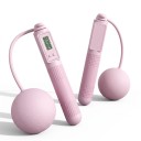 Sfoară de salt fără fir cu contor de salt Bile de greutate 60 mm Mânere din silicon cu rulment Pentru cardio și slăbire acasă 1