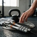 Sfoara MOGOLD cu fir de otel 3 m Mânere din aluminiu cu rulmenți Ajustare automată a lungimii Pentru crossfit și cardio 9