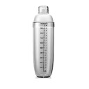 Shaker à cocktails et autres boissons avec graduation Récipient en plastique transparent Couvercle mat avec un petit couvercle 4
