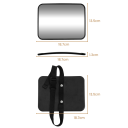Shatterproof Baby Car Mirror 18.7x13.5 cm Wide View Transparent Safety Mirror Adjustable Straps Headrest 9