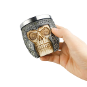 Shaving Bowl 7.5 x 7 cm With Skull Motif Mixing Container for Foam and Soap Stylish Barber Bowl for Home and Professional Use 2