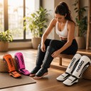 Shin and Instep Guards for Adults Size L Length 37 cm Soft PU Leather and EVA Foam Kickboxing Boxing and Taekwondo 8