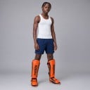 Shin and instep guards size S Length 30 cm Soft PU leather and EVA For kickboxing and taekwondo Boxing and martial arts 12