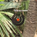 Shooting Pendulum Metal Target 8.5 x 10 cm Thickness 3 mm Nail Suspension With Three Circles Shooting Accuracy Training 2