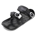 Short Mini Skis for Boots 36 x 13.5 cm Adjustable Straps with Clips Plastic and Metal Black For Winter Footwear EU 37 to 48.5 For Snow and Skiing 3