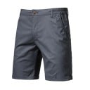 Shorts de algodón para hombre con cintura elástica Shorts casuales 100% algodón con bolsillos Shorts casuales cómodos para verano 7
