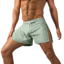 Shorts de sport d'été pour hommes Séchage rapide Respirant Évacuation de la transpiration Cordon de serrage Zip latéral Matériau léger pour l'entraînement et les loisirs 4