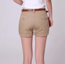 Shorts en coton pour femmes avec ceinture J1078 6