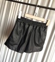 Shorts en cuir pour femmes - Noirs 6