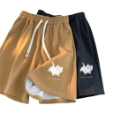 Shorts Femme Taille Haute Cordon Coupe Ample Imprimé Chat Coton Polyester Uni Shorts d'Été Confortables 7