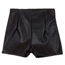Shorts sexy en simili cuir pour femmes 1