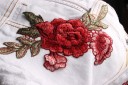 Shorts vaqueros de mujer con rosas J1083 11
