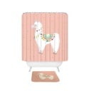 Shower Curtain and Mat with Llama 2 pcs 1